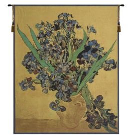 Van Gogh Iris Gold Belgian Tapestry Wall Art