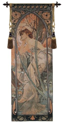 Mucha Soir Belgian Tapestry Wall Art