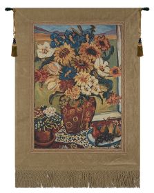 Sunflowers At Window Fine Art Tapestry