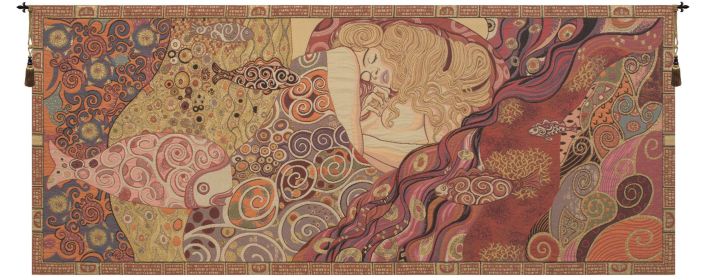 Sleeping Danae by Klimt Italian Wall Tapestry