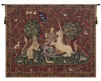 Lady and the Mirror (with Border) Tapestry