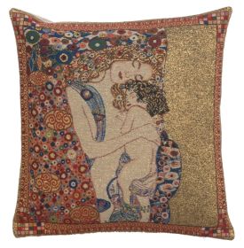 Mere et Enfant by Klimt Cushion Cover