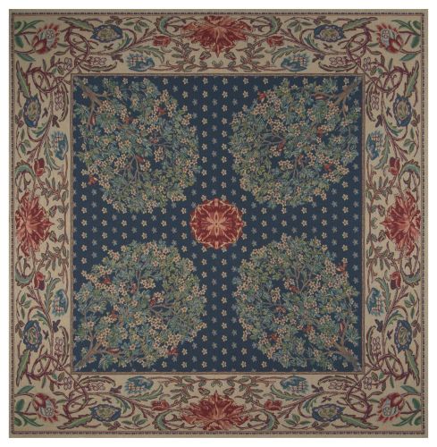 Tree of Life - Blue Afghan Throw