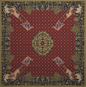 Dame a la Licorne Afghan Throw