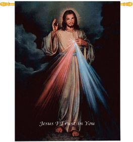 The Divine Mercy w/Words Fine Art Tapestry