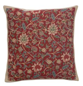 Fleurs de Morris Red Cushion Cover