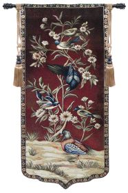 Wild Birds and Flowers Left Tapestry Wall Art