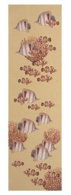Exotic Fish Yellow  French Table Runner