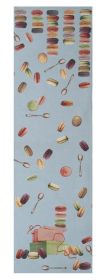 Macaroons Blue  French Table Runner