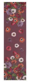 Anemones Purple  French Table Runner