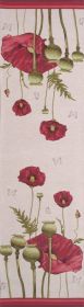 Poppy White  French Table Runner