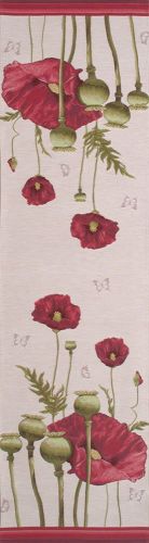 Poppy White  French Table Runner