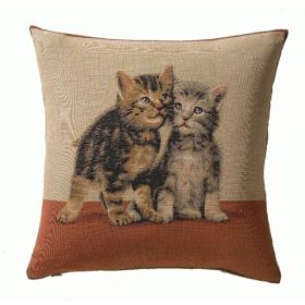 Two kittens I French Cushion Cover
