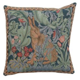 Rabbit as William Morris Left Large French Cushion Cover