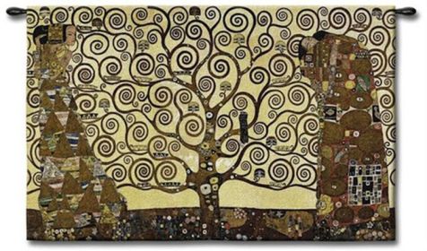 Stoclet Frieze Tree of Life Large Tapestry Wall Art
