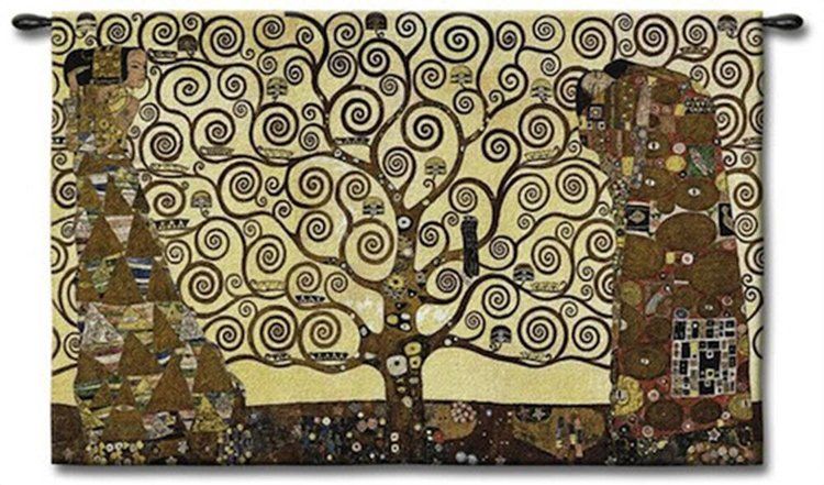 Stoclet Frieze Tree of Life Large Tapestry Wall Art