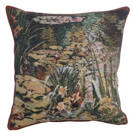 Yellow Flowers Monet's Garden  European Cushion Cover