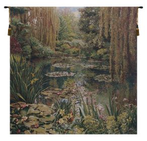 Monet's Garden without Border I Belgian Tapestry Wall Art
