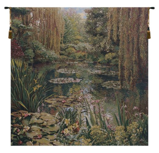 Monet's Garden without Border I Belgian Tapestry Wall Art