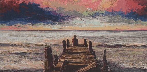 I Wait, You Wait Stretched Wall Tapestry