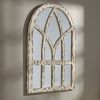 Cathedral Distressed Wood Mirror