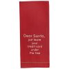 Dear Santa Leave Card Sentiment Dishtowel