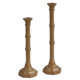 Bamboo Cast Metal Set of 2 Taper Holders