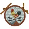 Break Of Day Rooster Hooked Chair Pad