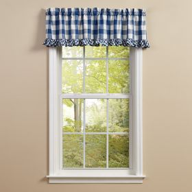 Wicklow Ruffled Valance 14" L - China Blue
