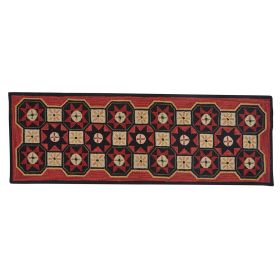 Folk Star Hooked Rug Runner 2 x 6
