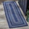 Bluestone Braided Rectangular Rug Runner 24" x 72"