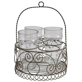 Albany Wire 4 Glass Holder With Handle