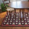 Folk Star Hooked Rug 4 x 6