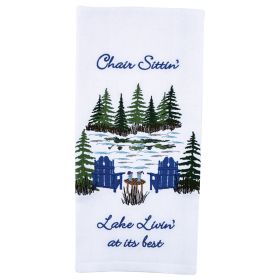 Chair Sittin' Embroideredroidered Dishtowel