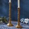 Bamboo Cast Metal Set of 2 Taper Holders