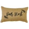 Our Nest Sentiment Pillow 12" x 7"