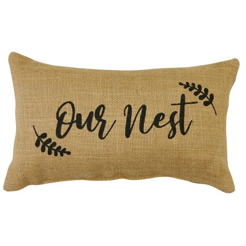 Our Nest Sentiment Pillow 12" x 7"