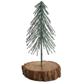 Brush Tree With Wood Base-Small