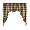 Wicklow Ruffled Swags 36" L - Black