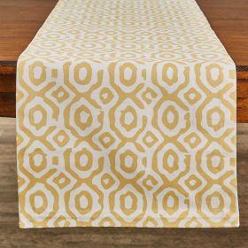 Golden Geo Table Runner 72" L