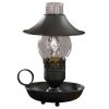 Chamberstick Lamp With Shade - Black