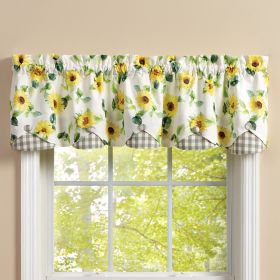 Follow The Sun Lined Scalloped Valance 15" L
