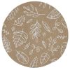 Leaf Round Placemat Stone