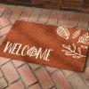 Graphic Leaves Welcome Doormat
