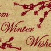 Patricia Heaton Home Berry Elegance Warm Winter Wishes Doormat