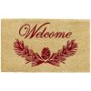 Patricia Heaton Home Cranberry Pinecone Welcome Doormat