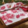 Patricia Heaton Home Cranberry Pinecone Napkin