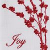 Patricia Heaton Home Berry Elegance Joy Embroidered Dishtowel