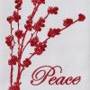 Patricia Heaton Home Berry Elegance Peace Embrodered Dishtowel