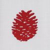 Patricia Heaton Home Cranberry Embroidered Pinecone Dishtowel
